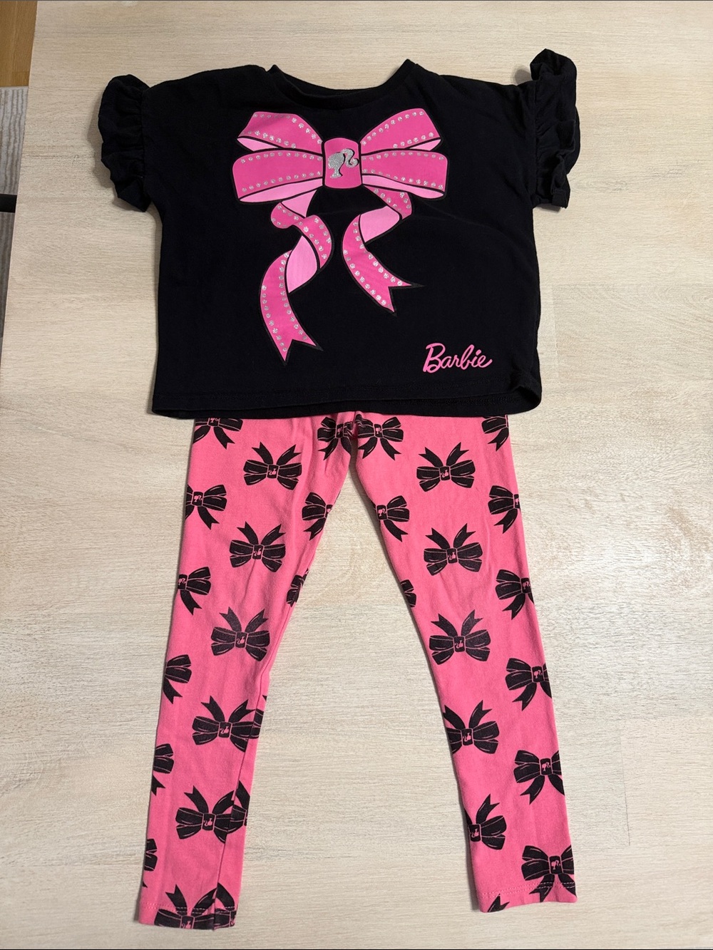 Barbie Black & Pink Bow Set